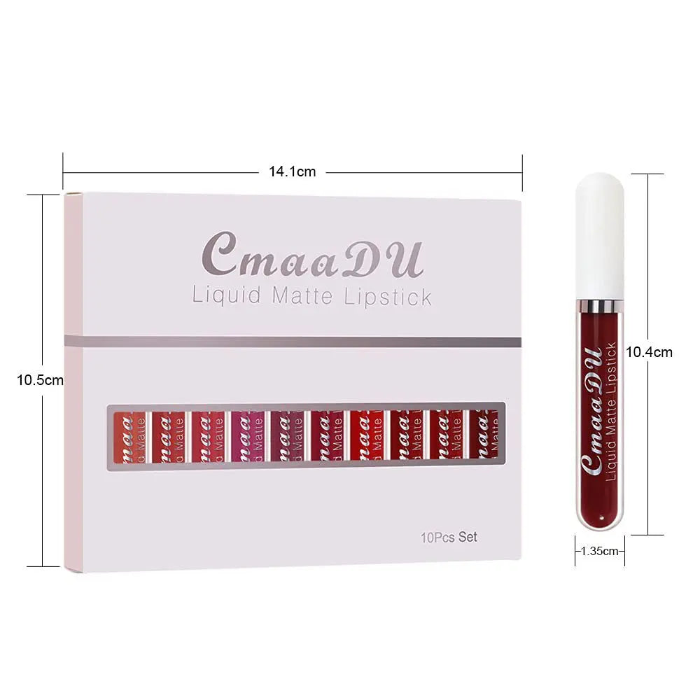 Velvet Lip Gloss Set ,10 Pieces