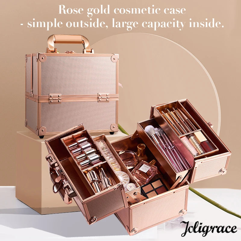 Portable travel makeup bag