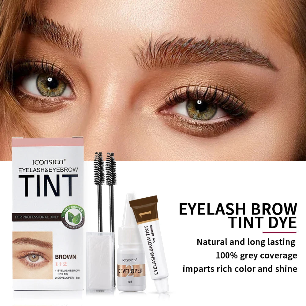 Eyelash and eyebrow tinting kit