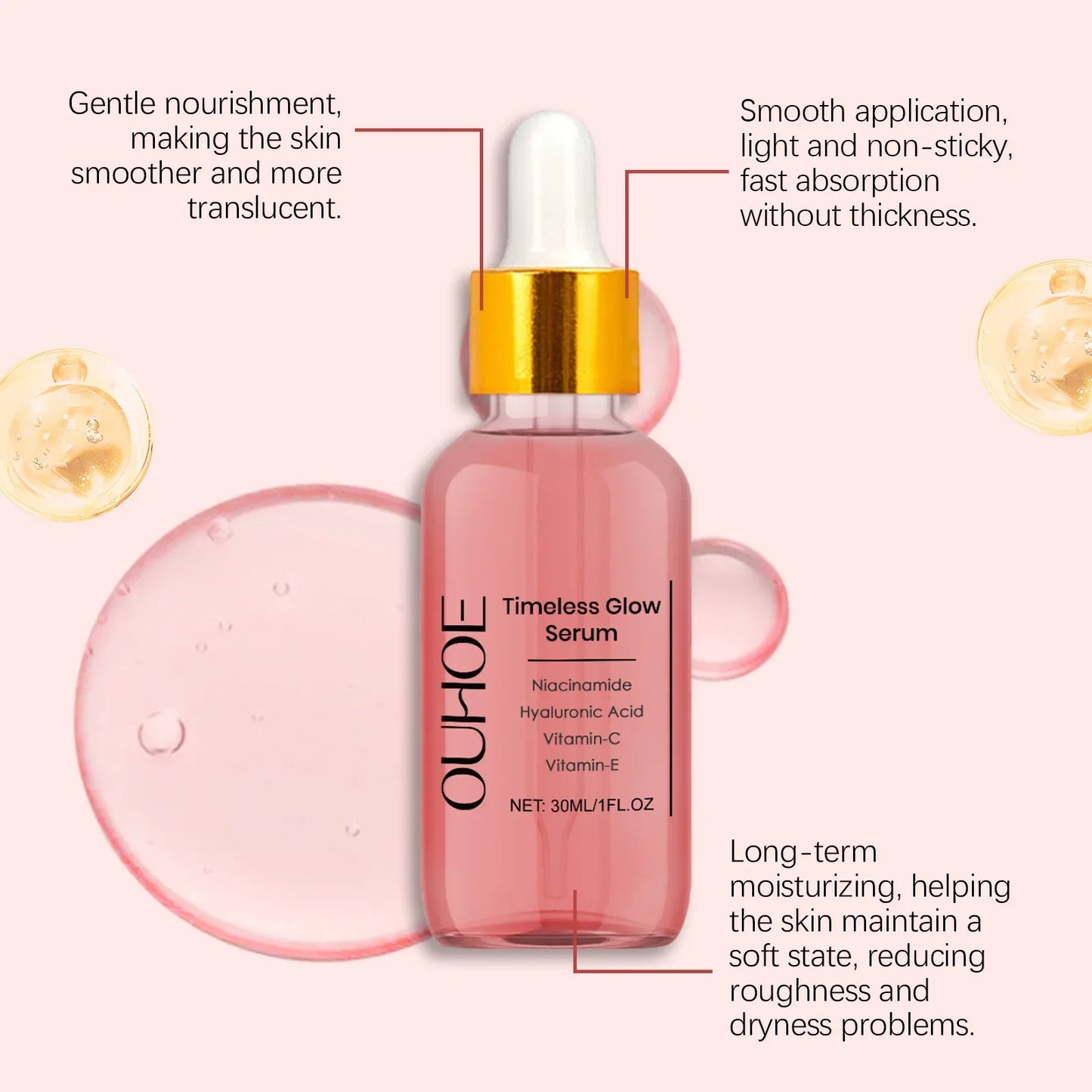 Hyaluronic acid serum for skin tightening