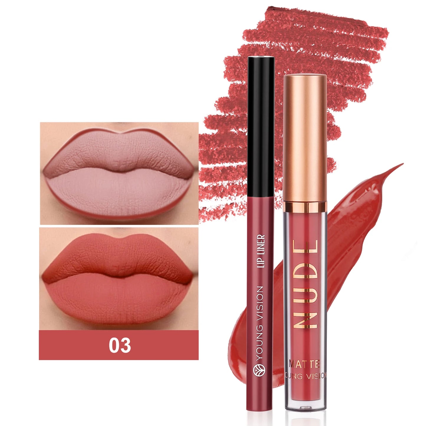 Lip gloss, lip liner