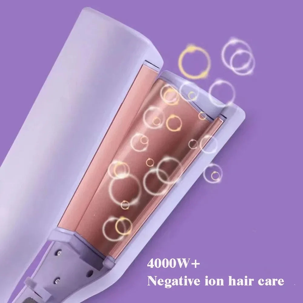 Electric hair curling iron with four adjustable temperatures
