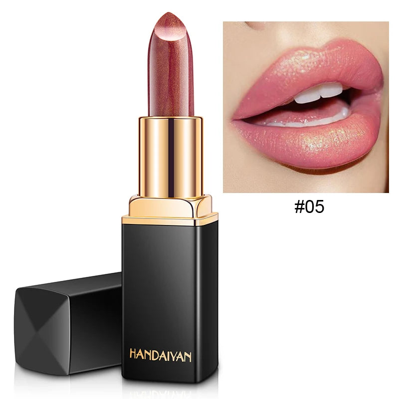 Moisturizing Pearl Lipstick, 9 Colors