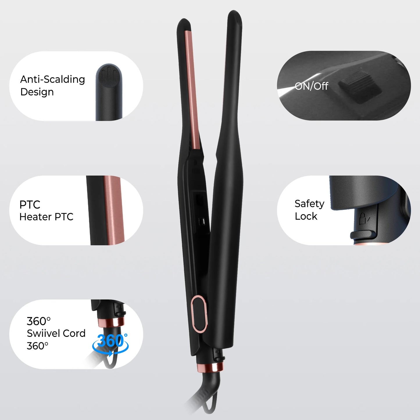 Small hair straightener for short hair