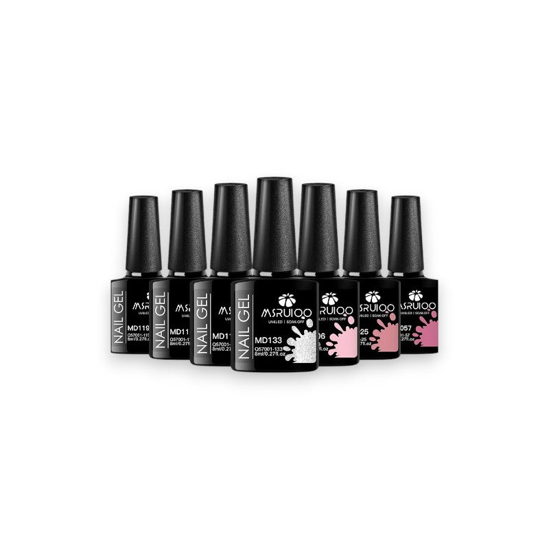 Gel nail polish set. 7 colors.