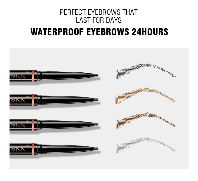 Dual-ended eyebrow pencil and eyebrow brush