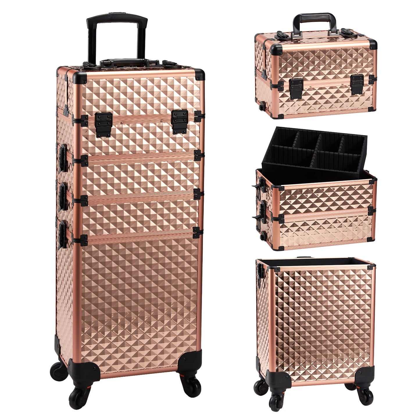 Detachable makeup trolley bag
