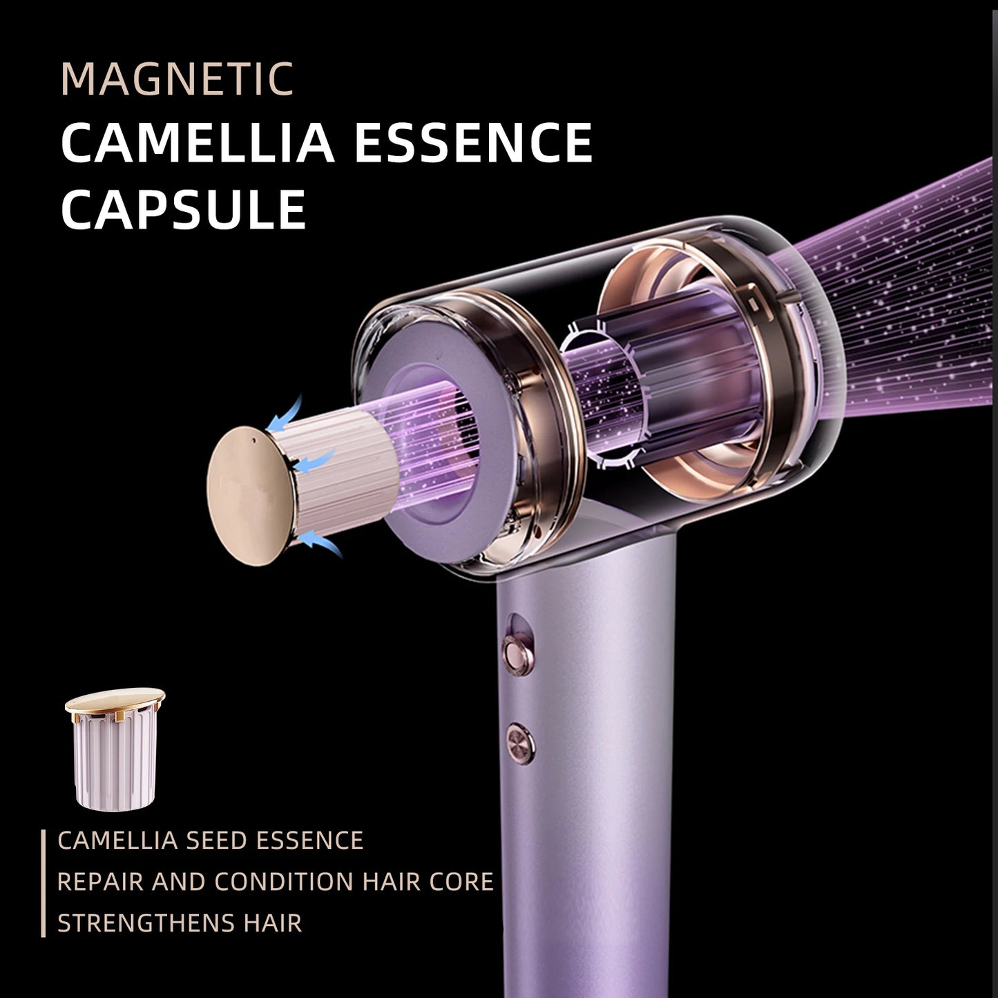 Hair Dryer, 500 Million Professional Plasma, 130,000 RPM