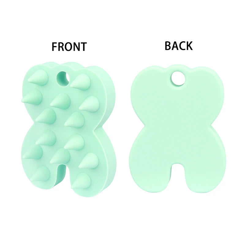 Silicone shampoo brush