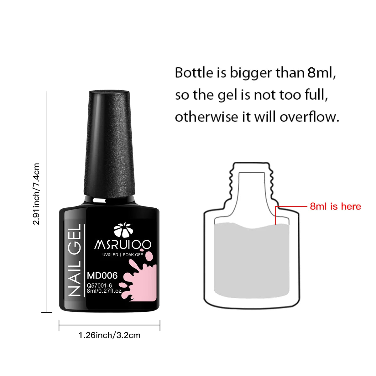 Gel nail polish set. 7 colors.