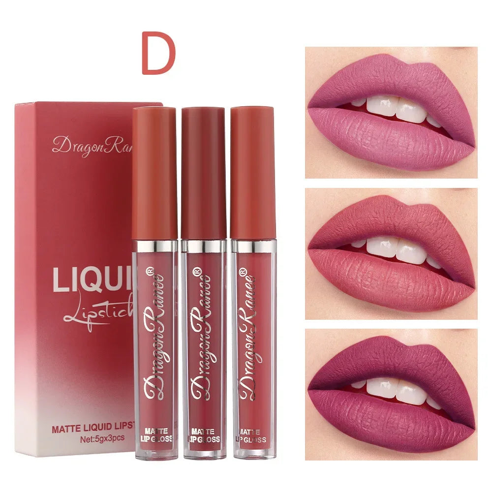Liquid Lipstick Set, 3 Pieces