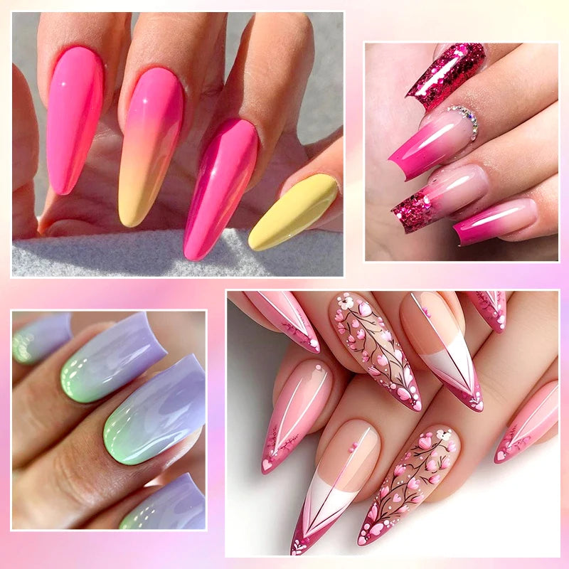 Gel nail polish set. 7 colors.
