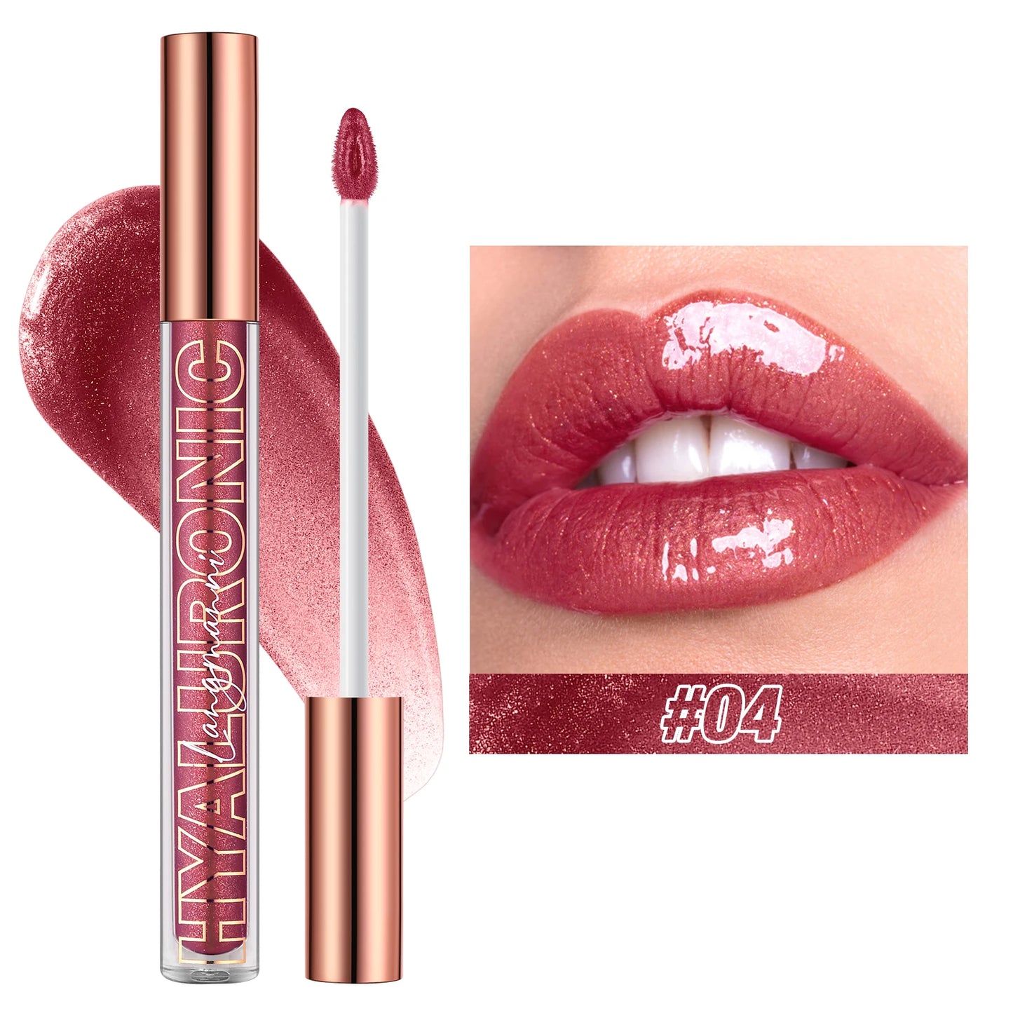 Hyaluronic acid lip gloss
