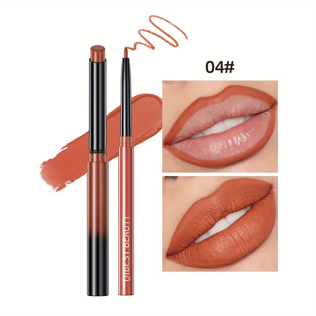 Matte Lipstick & Lip Liner, 12 Colors