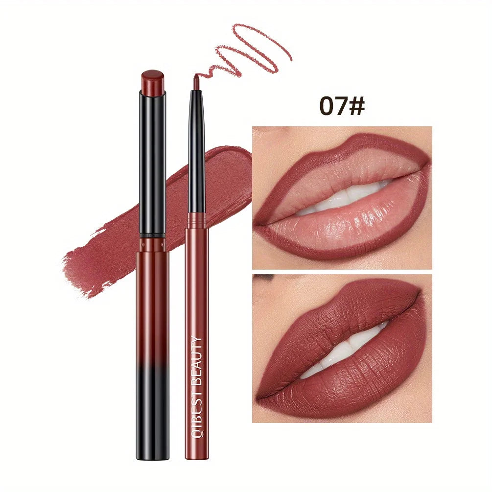 Matte Lipstick & Lip Liner, 12 Colors