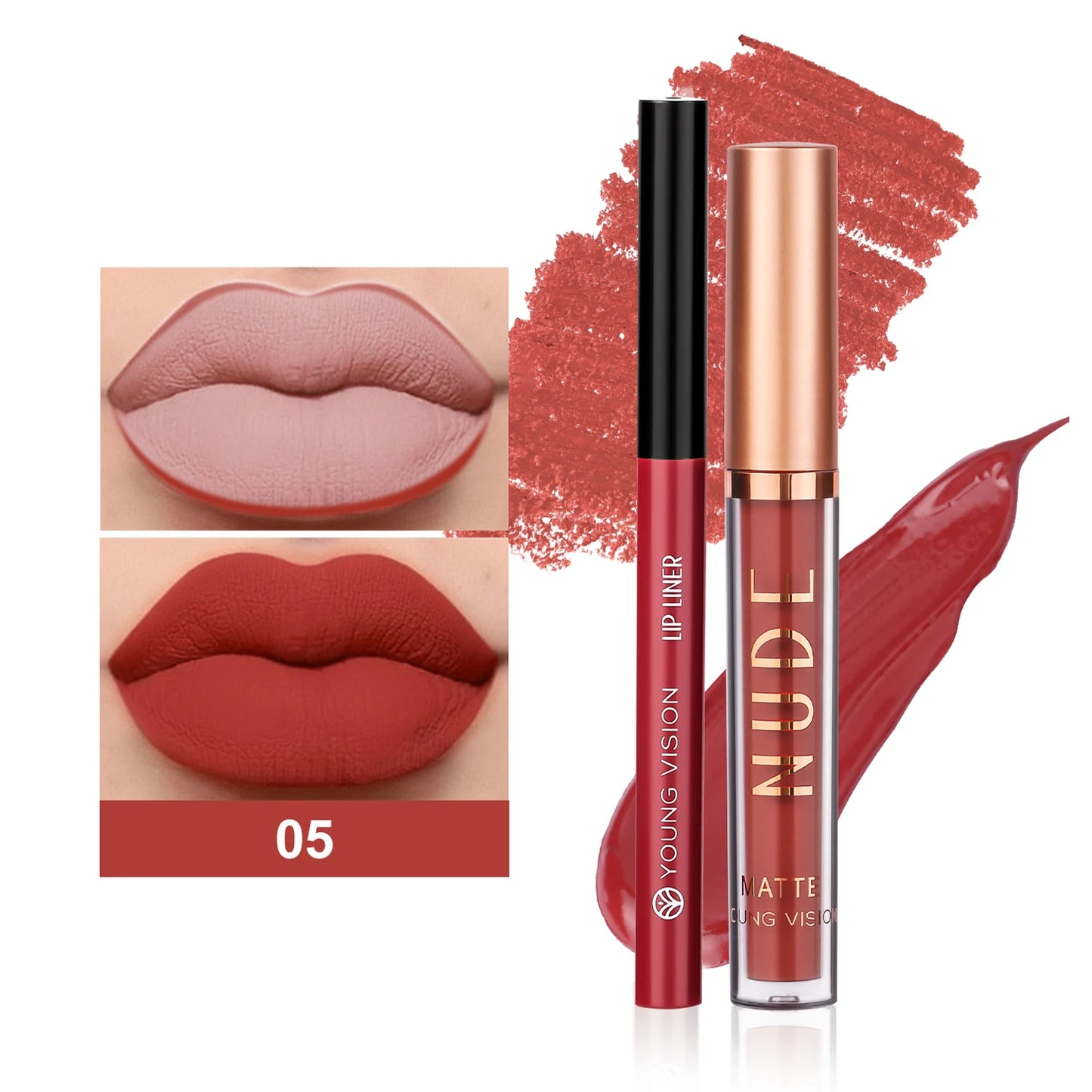 Lip gloss, lip liner