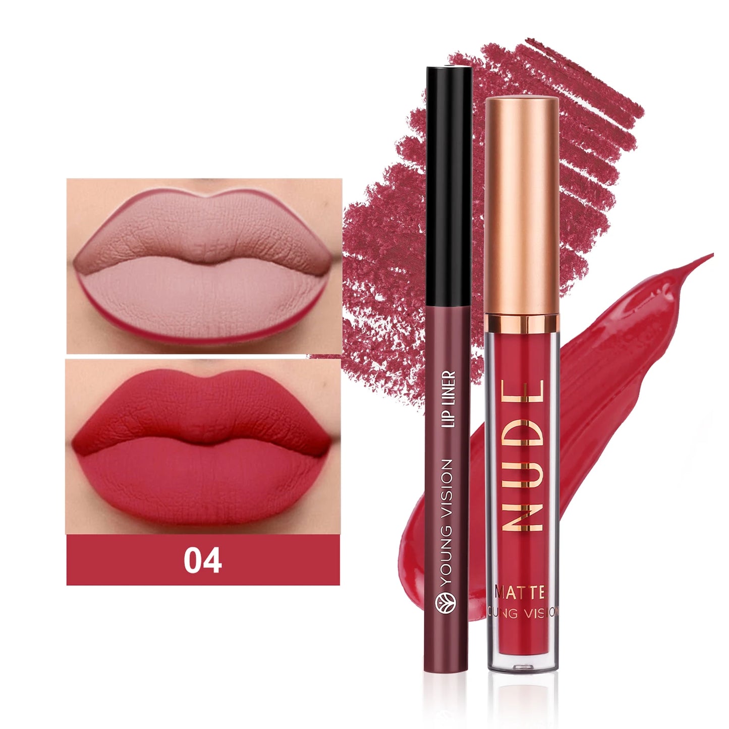 Lip gloss, lip liner