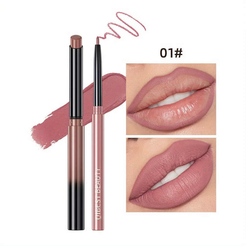 Matte Lipstick & Lip Liner, 12 Colors