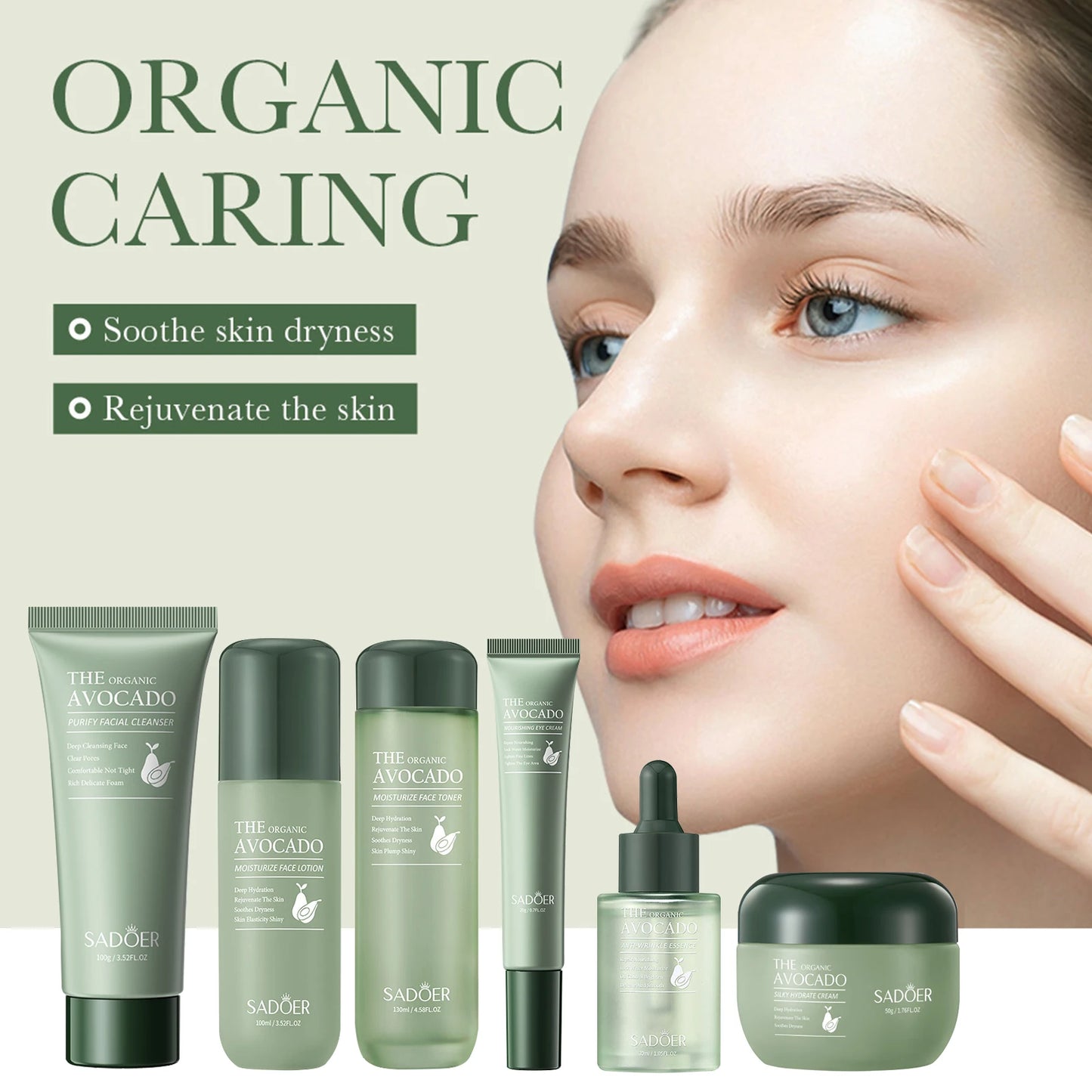 Avocado 6 in 1 Skin Care Set