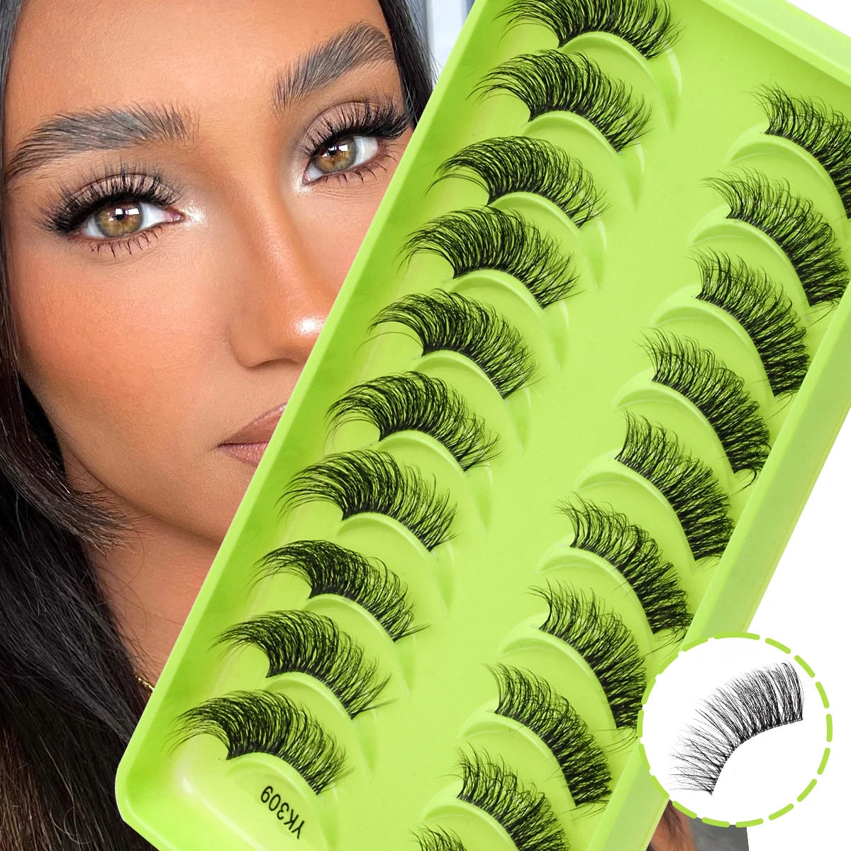 pairs of half eyelashes