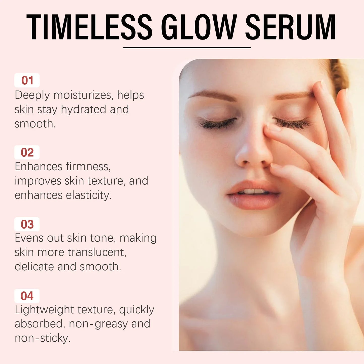 Hyaluronic acid serum for skin tightening