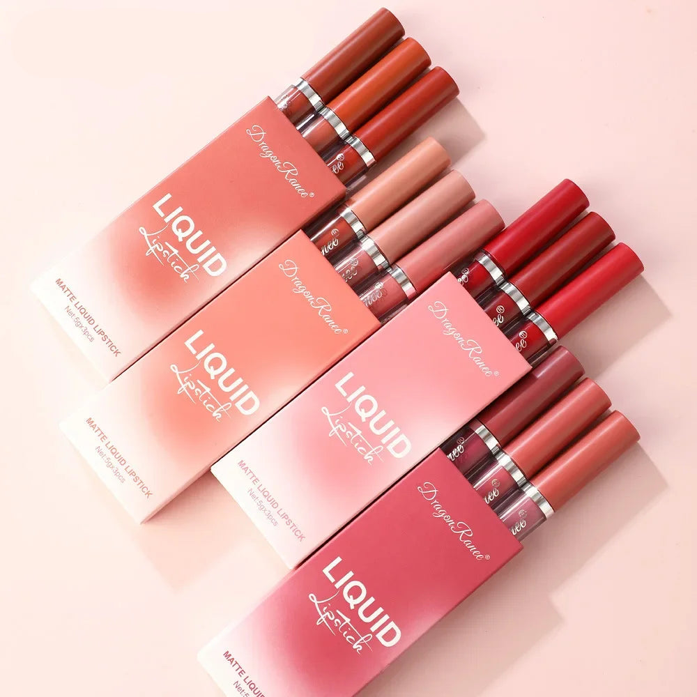 Liquid Lipstick Set, 3 Pieces