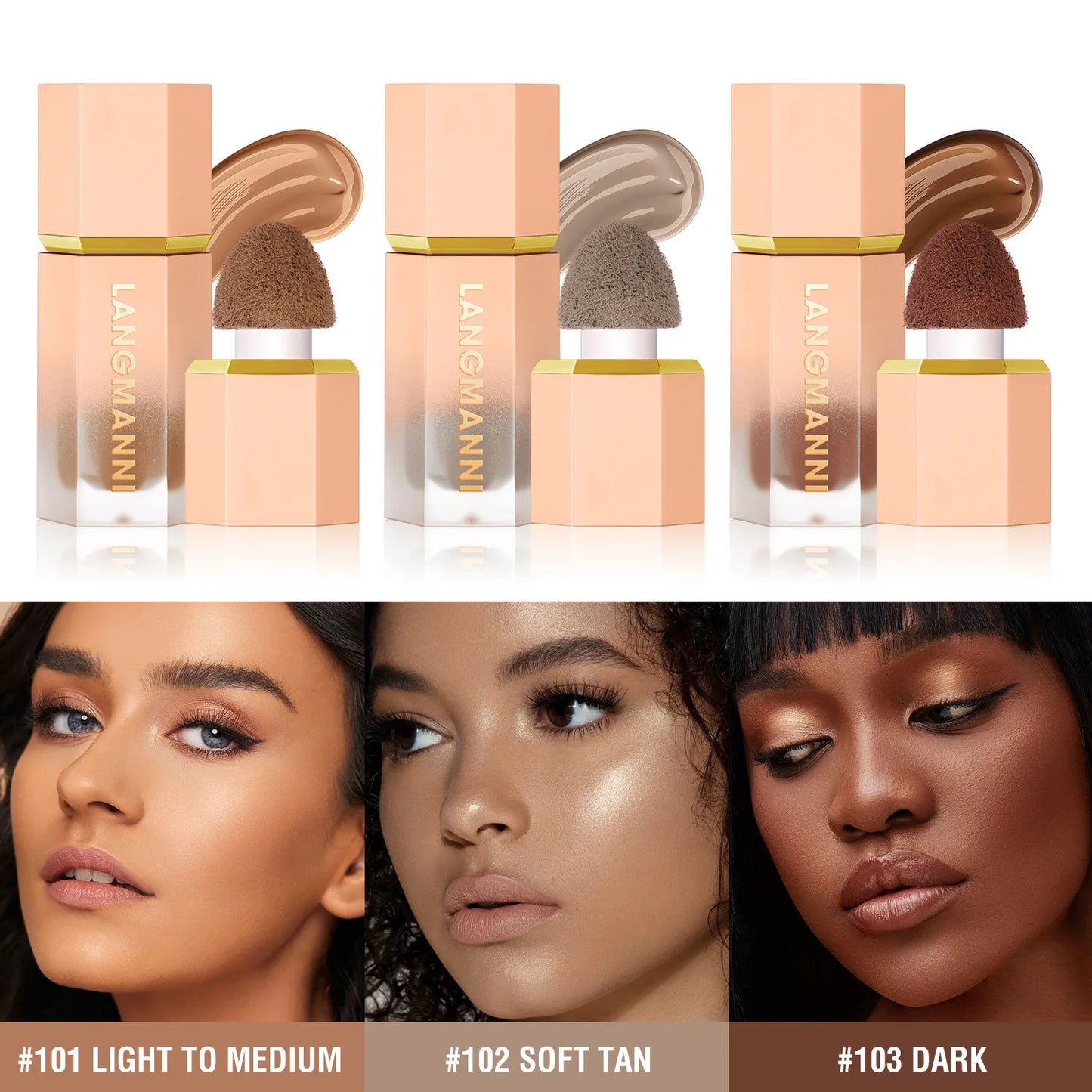 Tri-color liquid contour