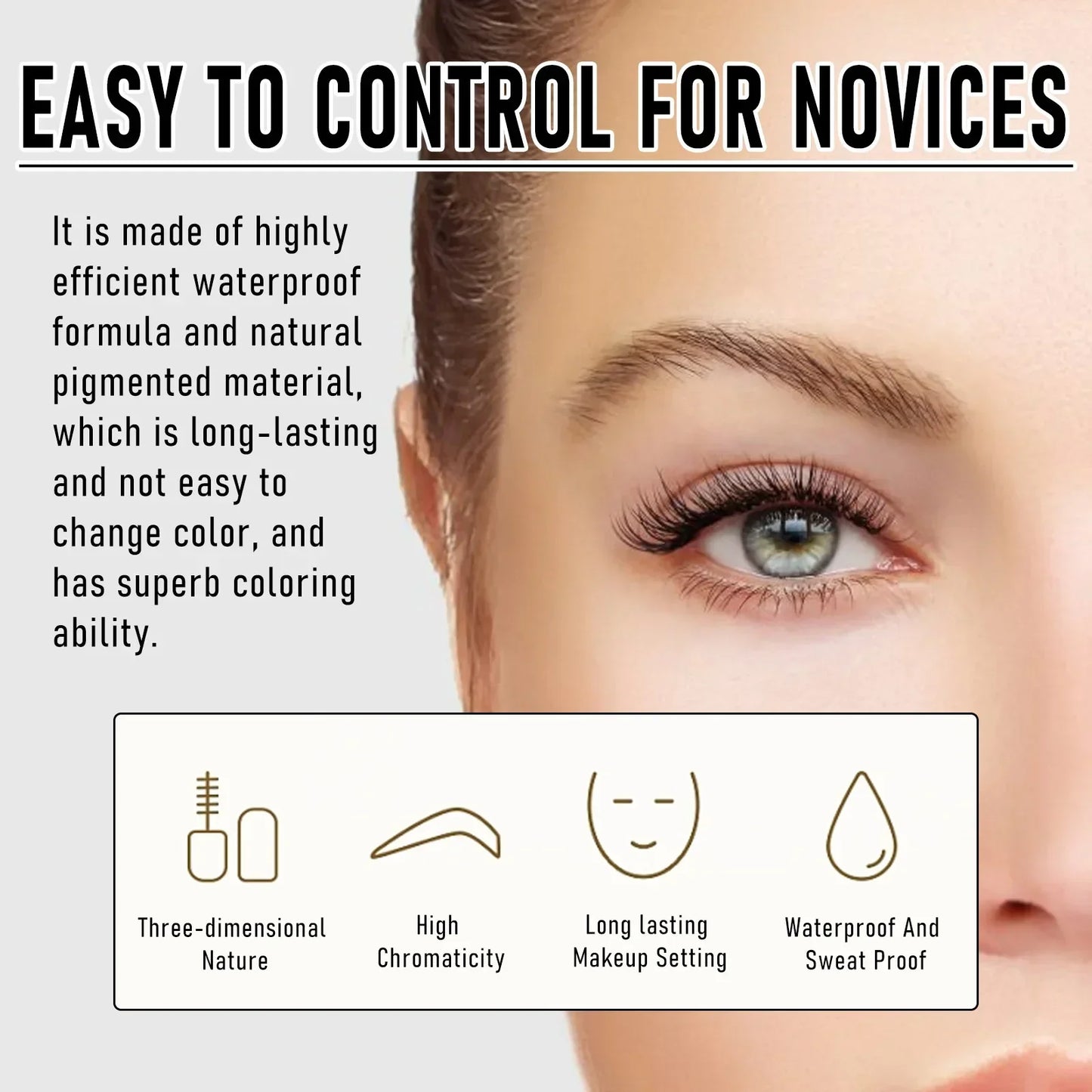 Eyebrow tinting gel, semi-permanent