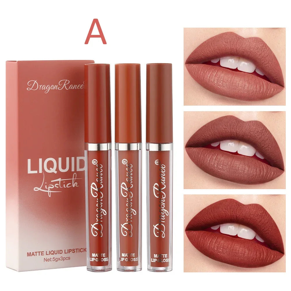 Liquid Lipstick Set, 3 Pieces