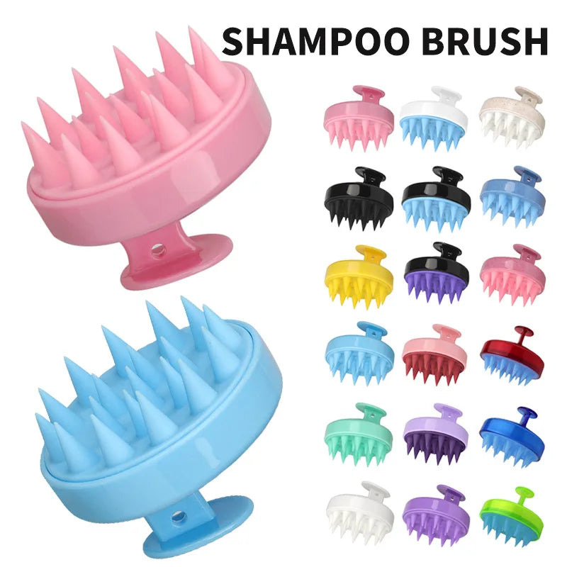 Silicone shampoo brush