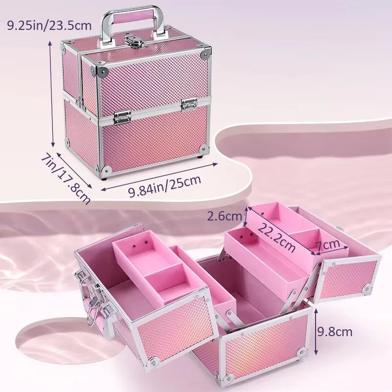 Portable travel makeup bag