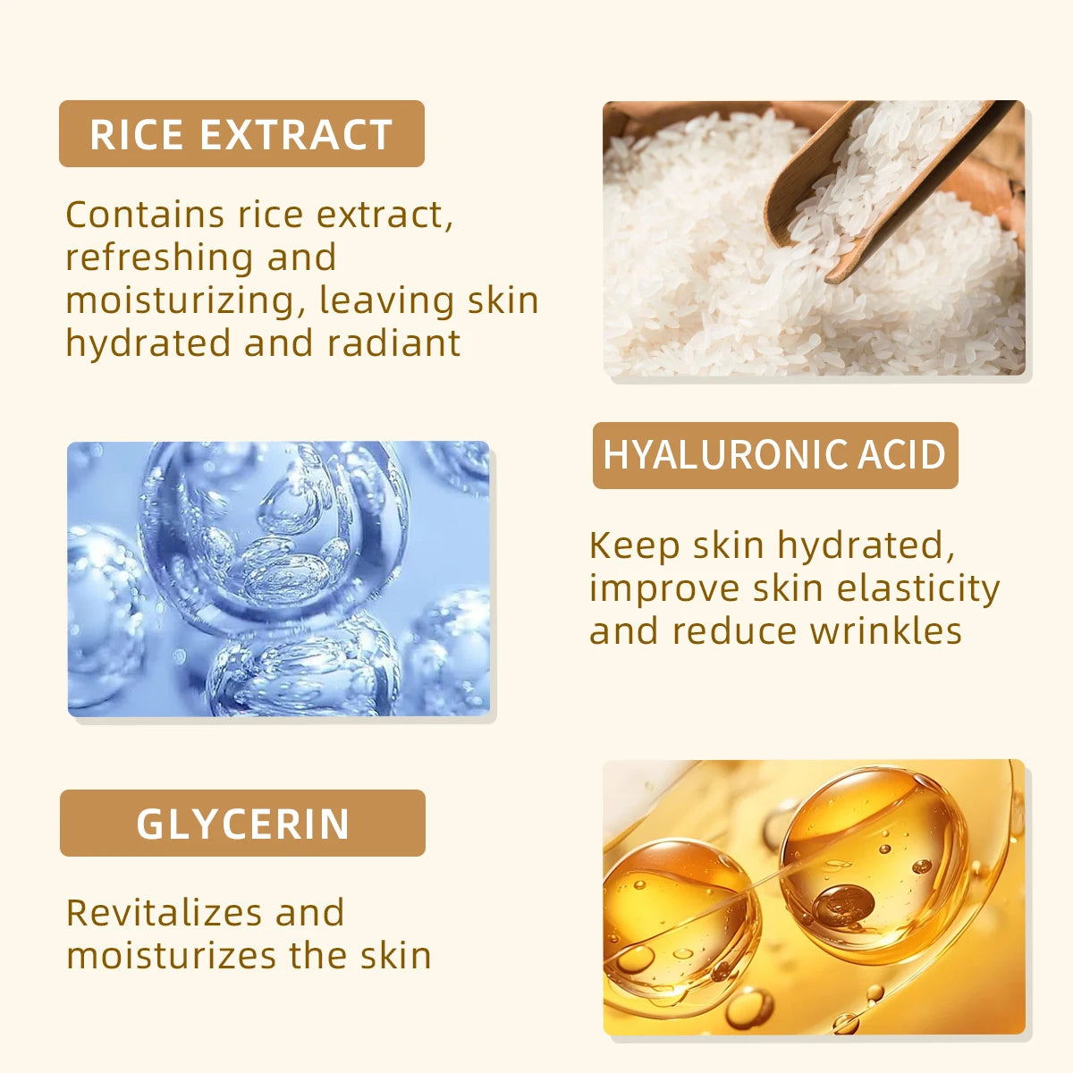 Rice Skin Care Set, 5 Pieces
