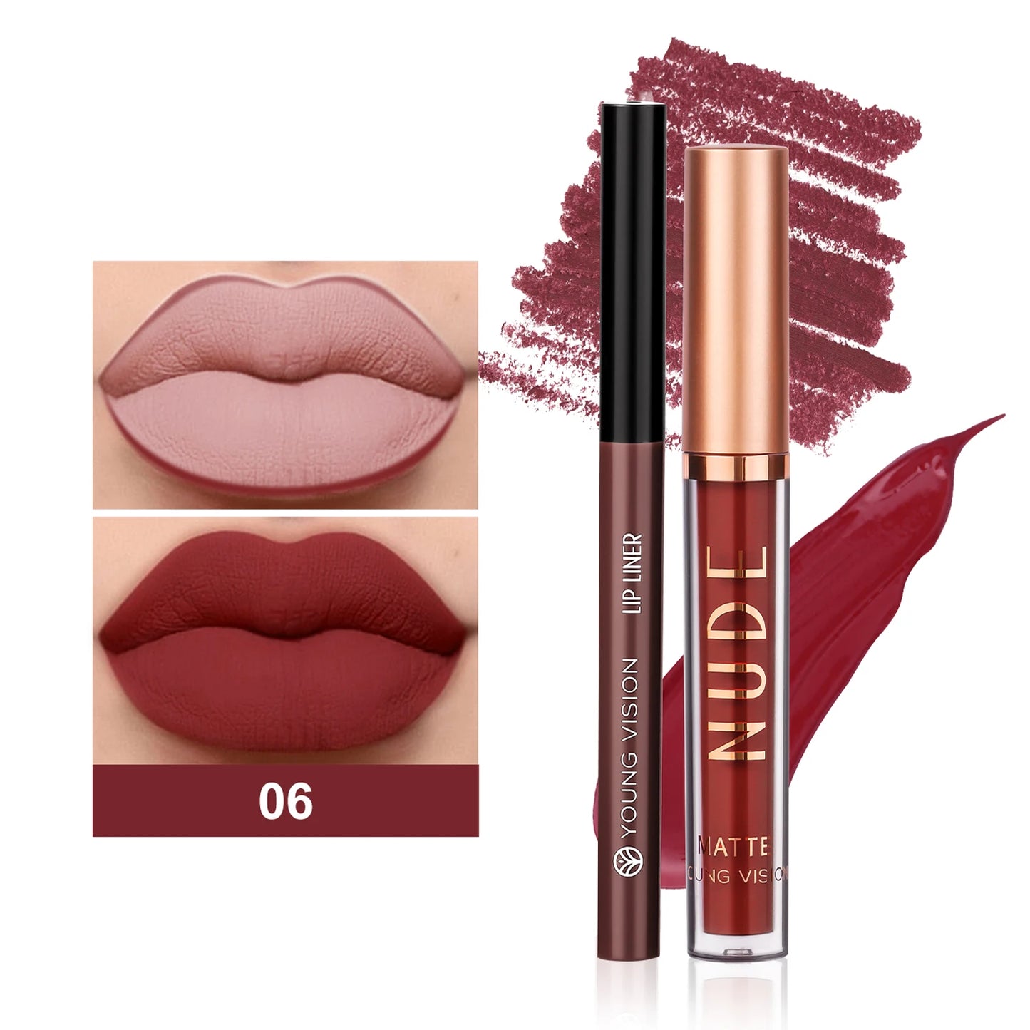 Lip gloss, lip liner