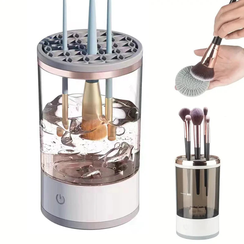 Portable Electric Makeup Brush Cleaner with USB Port