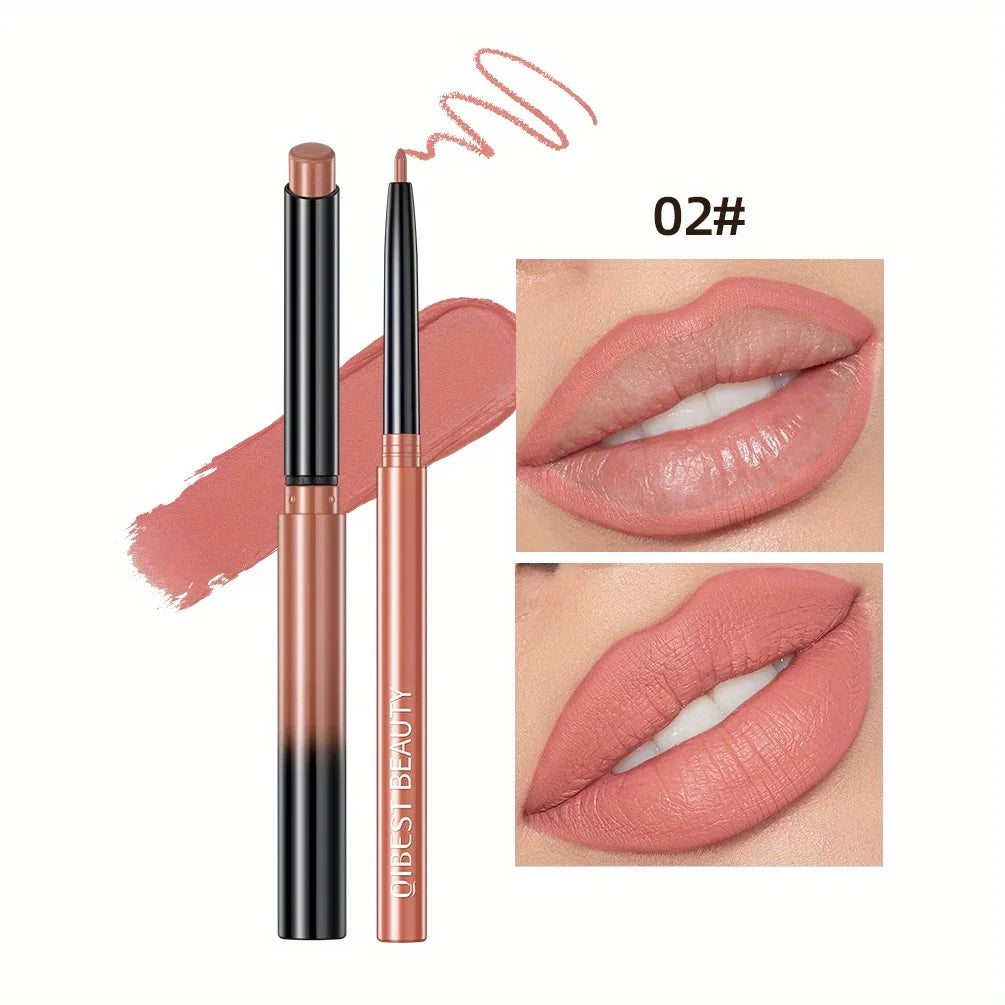 Matte Lipstick & Lip Liner, 12 Colors