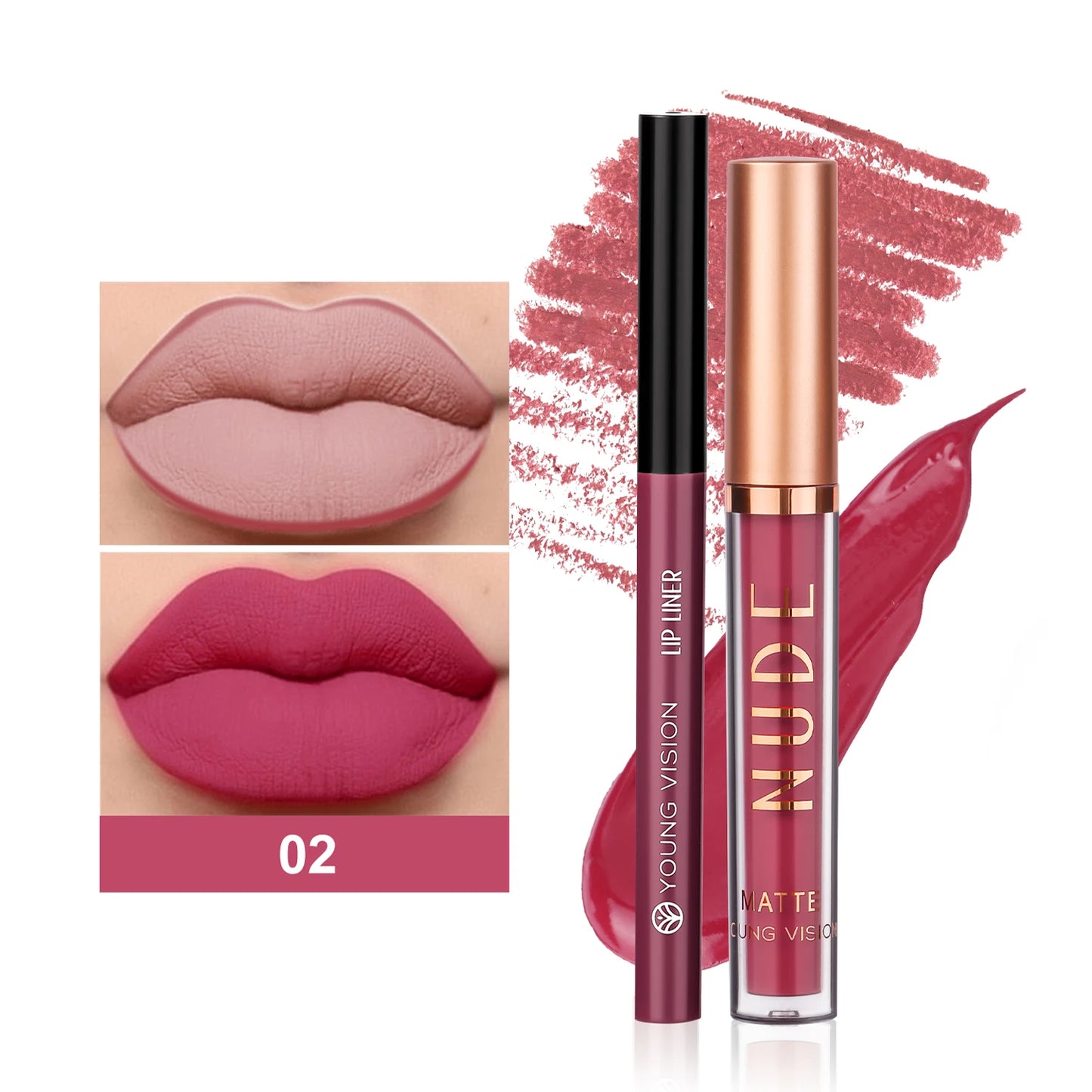 Lip gloss, lip liner