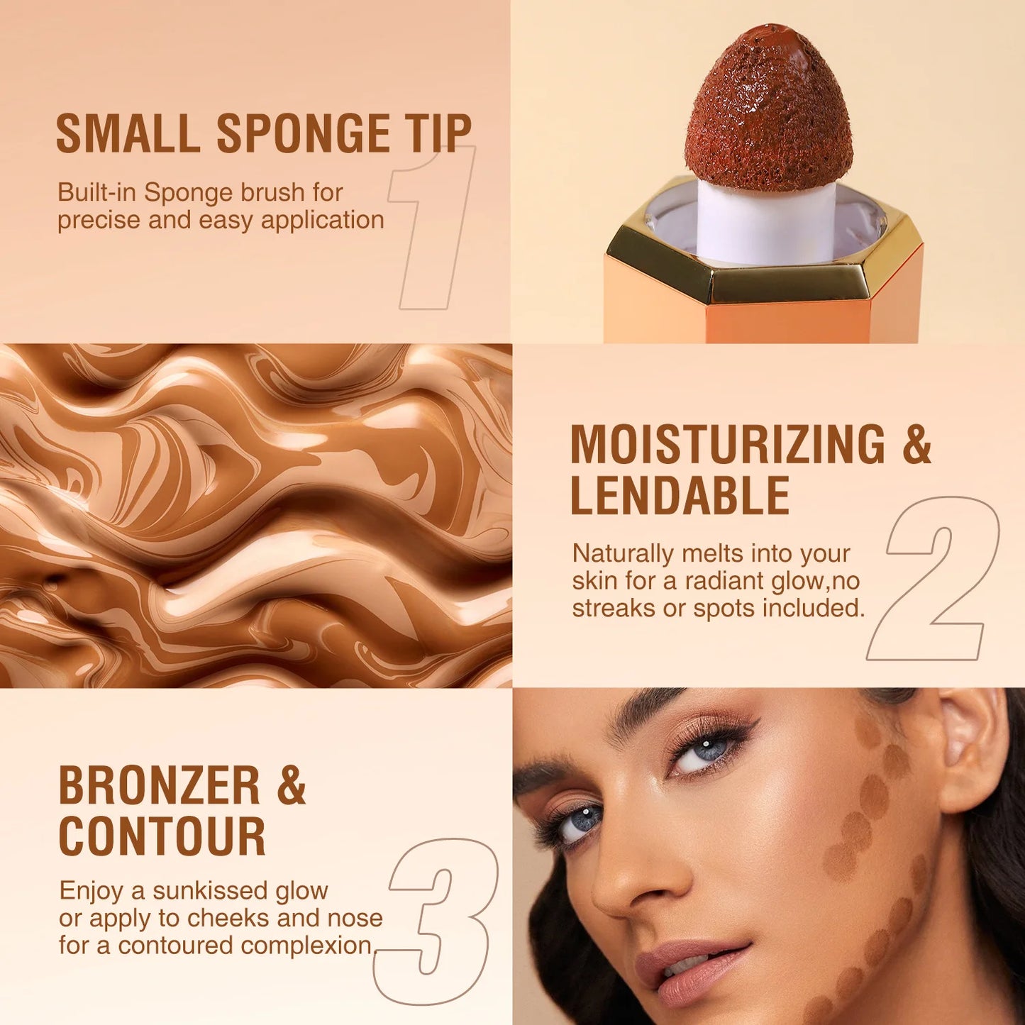Tri-color liquid contour