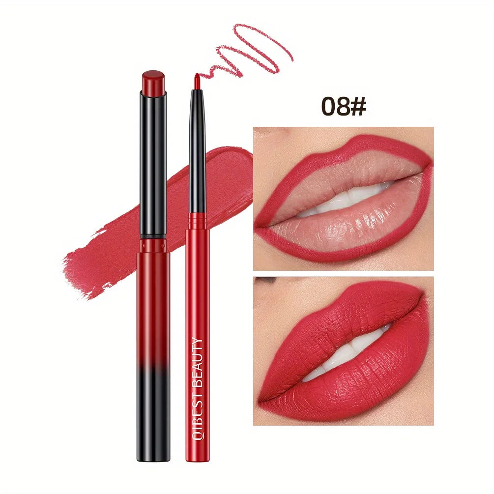 Matte Lipstick & Lip Liner, 12 Colors