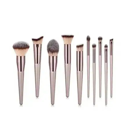 Complete 10 Makeup Brush Set