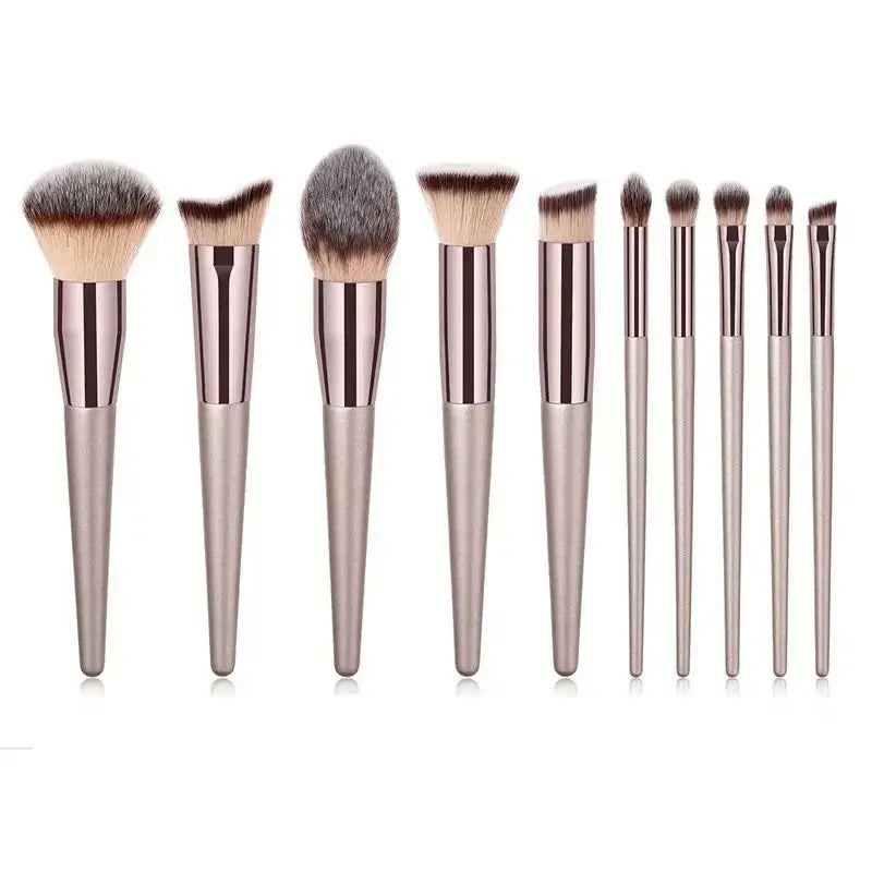 Complete 10 Makeup Brush Set