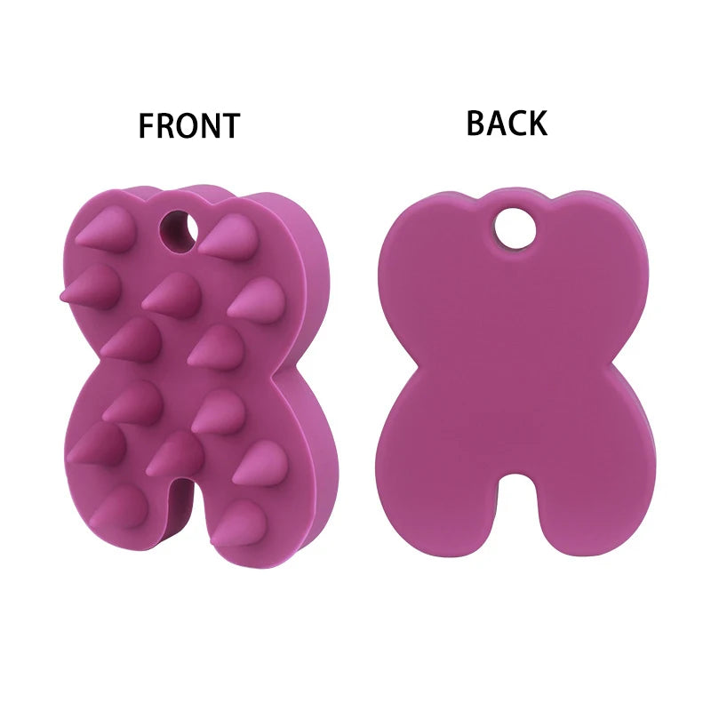 Silicone shampoo brush