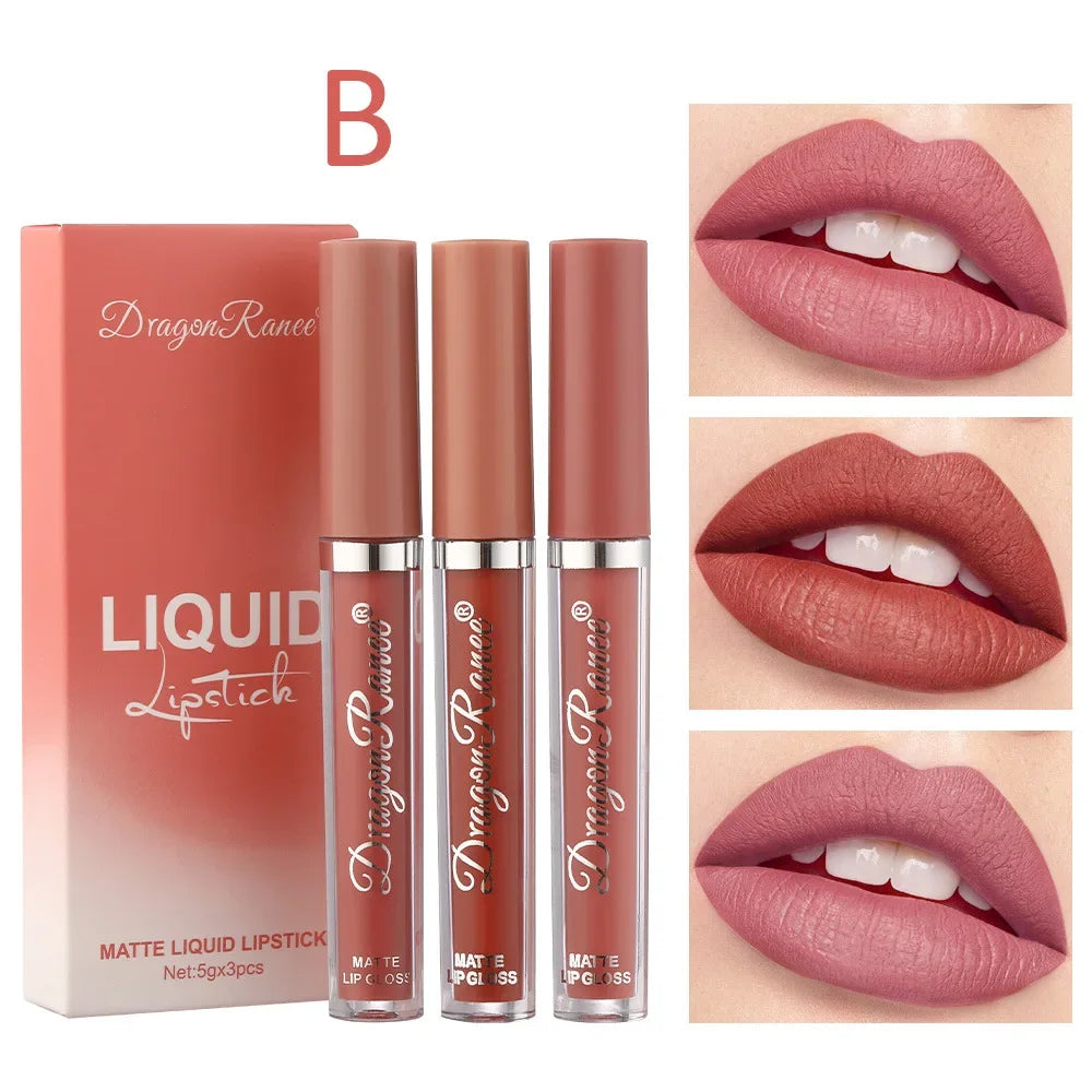 Liquid Lipstick Set, 3 Pieces