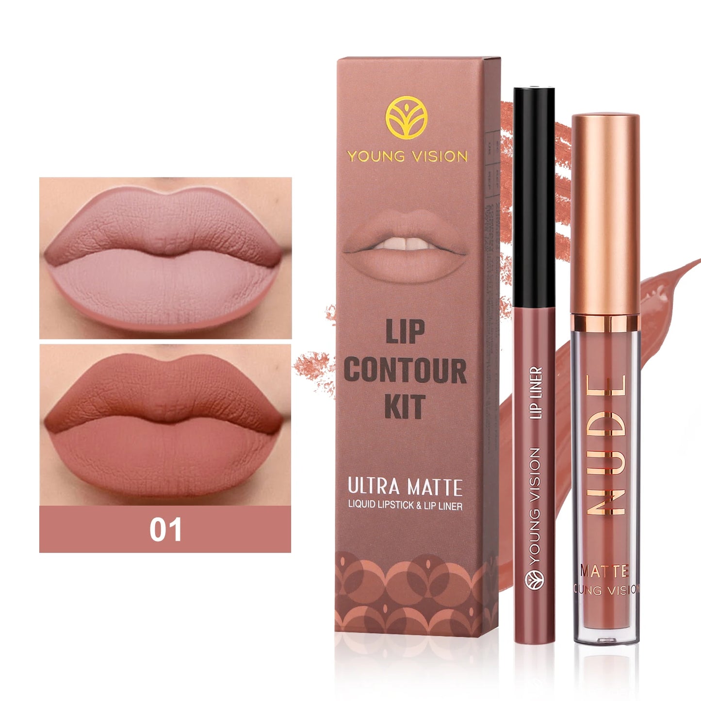 Lip gloss, lip liner