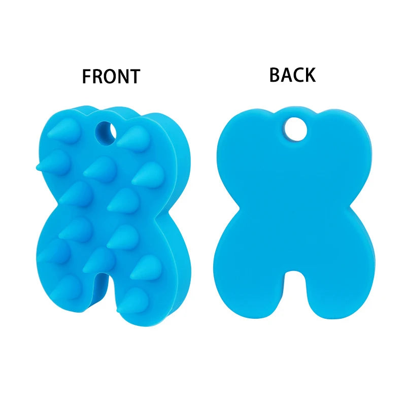 Silicone shampoo brush