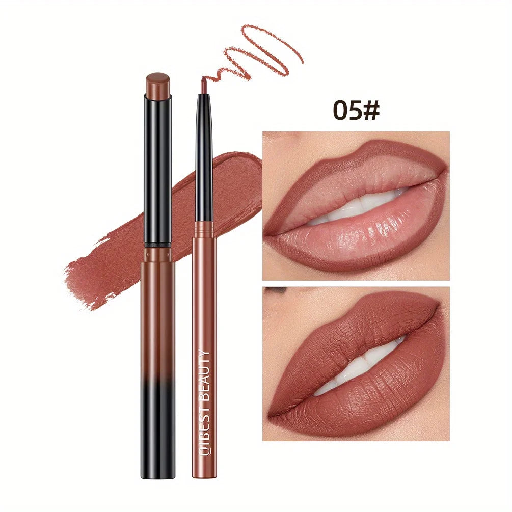 Matte Lipstick & Lip Liner, 12 Colors