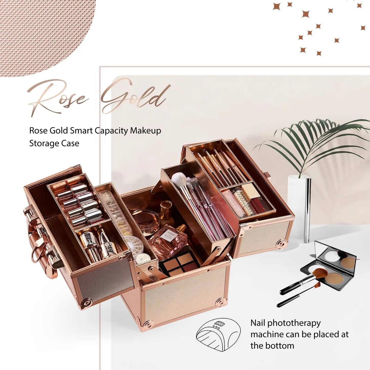 Portable travel makeup bag