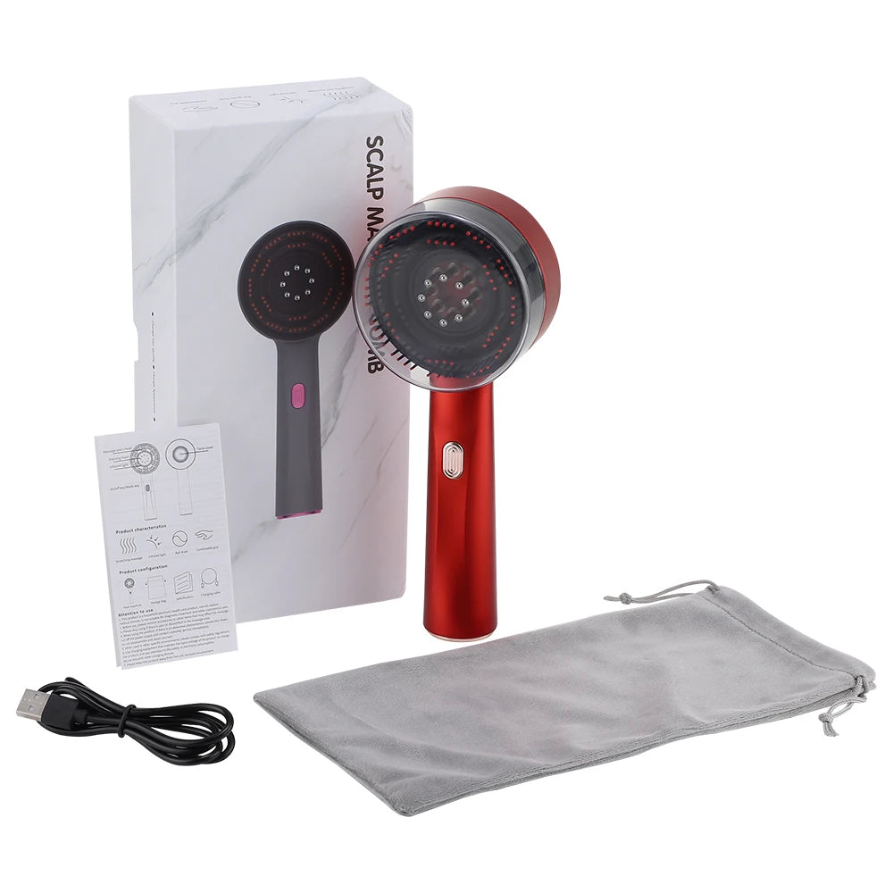 Electric vibrating massage comb