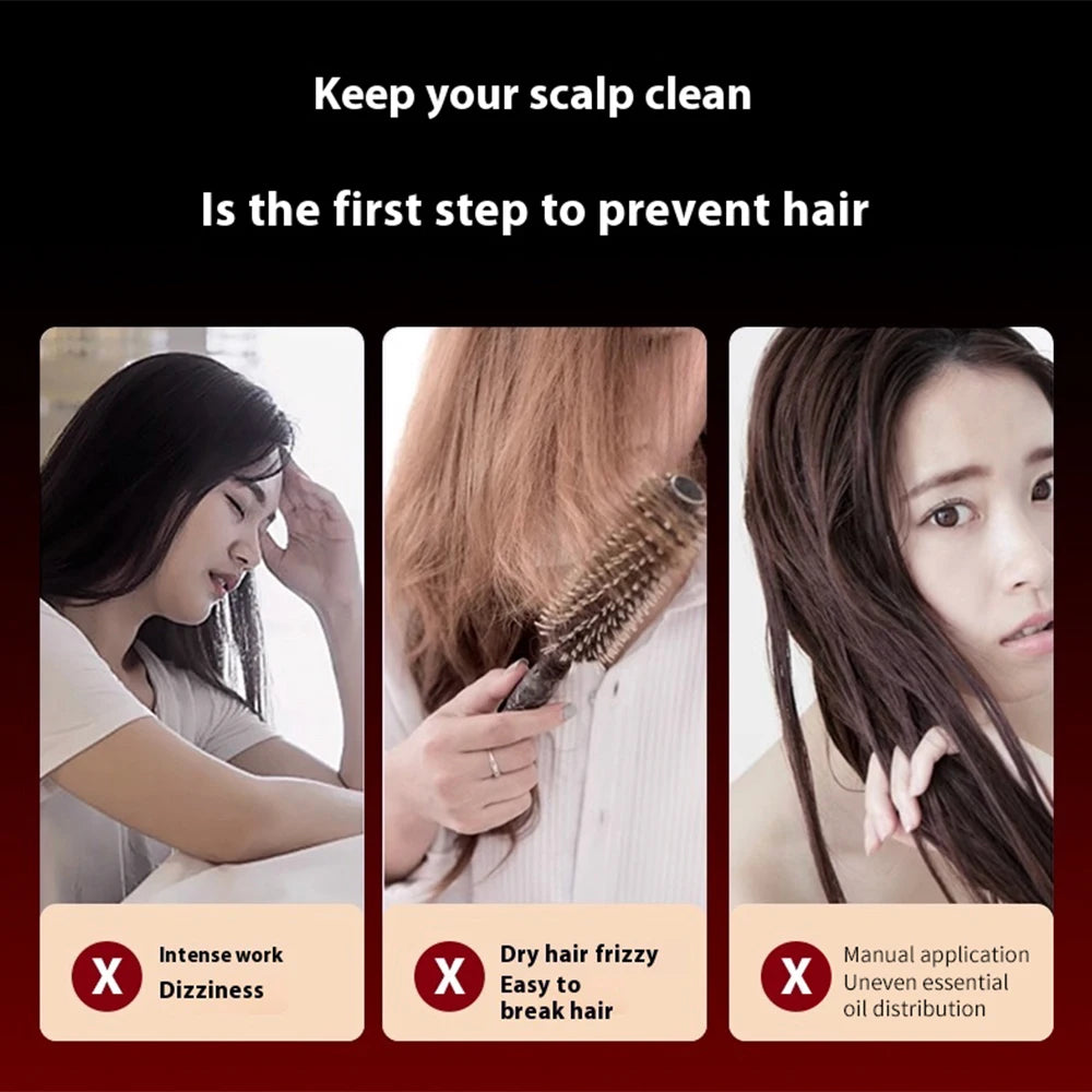 Electric vibrating massage comb