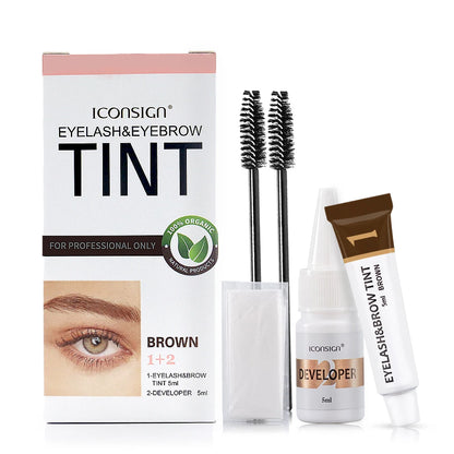 Eyelash and eyebrow tinting kit