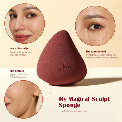 Ensemble de pinceaux de maquillage avec éponge et coffret cadeau